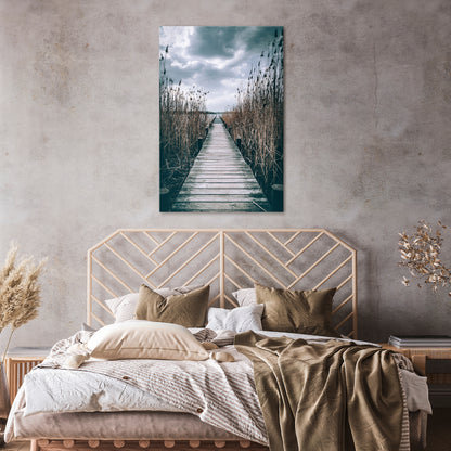 GAZE INTO STILLNESS Vertical Canvas Print