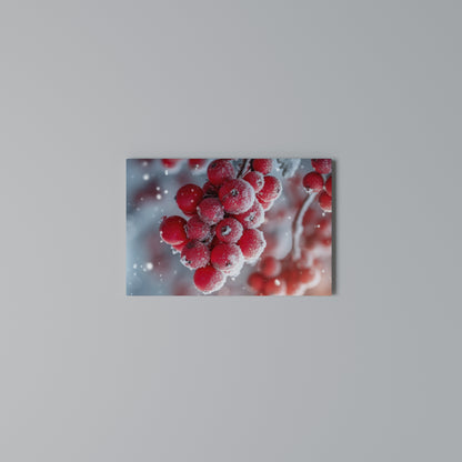 WINTER'S CRIMSON TREASURES Horizontal Canvas Print