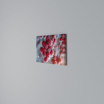 WINTER'S CRIMSON TREASURES Horizontal Canvas Print