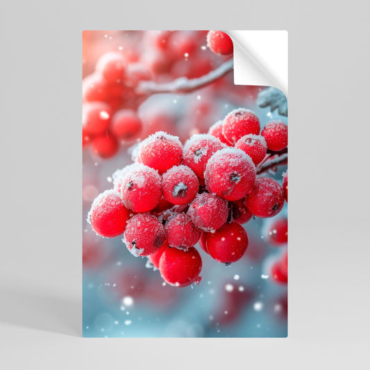WINTER'S CRIMSON TREASURES Svislý samolepicí plakát