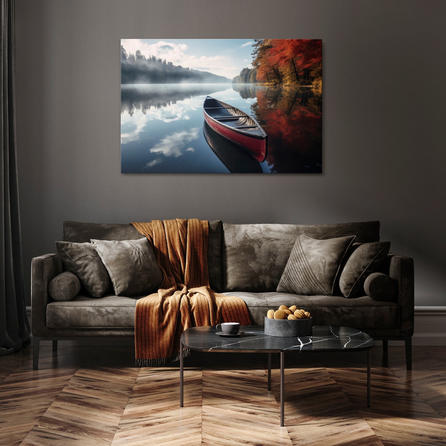 BOAT OF TRANQUILITY Horizontal Canvas Print