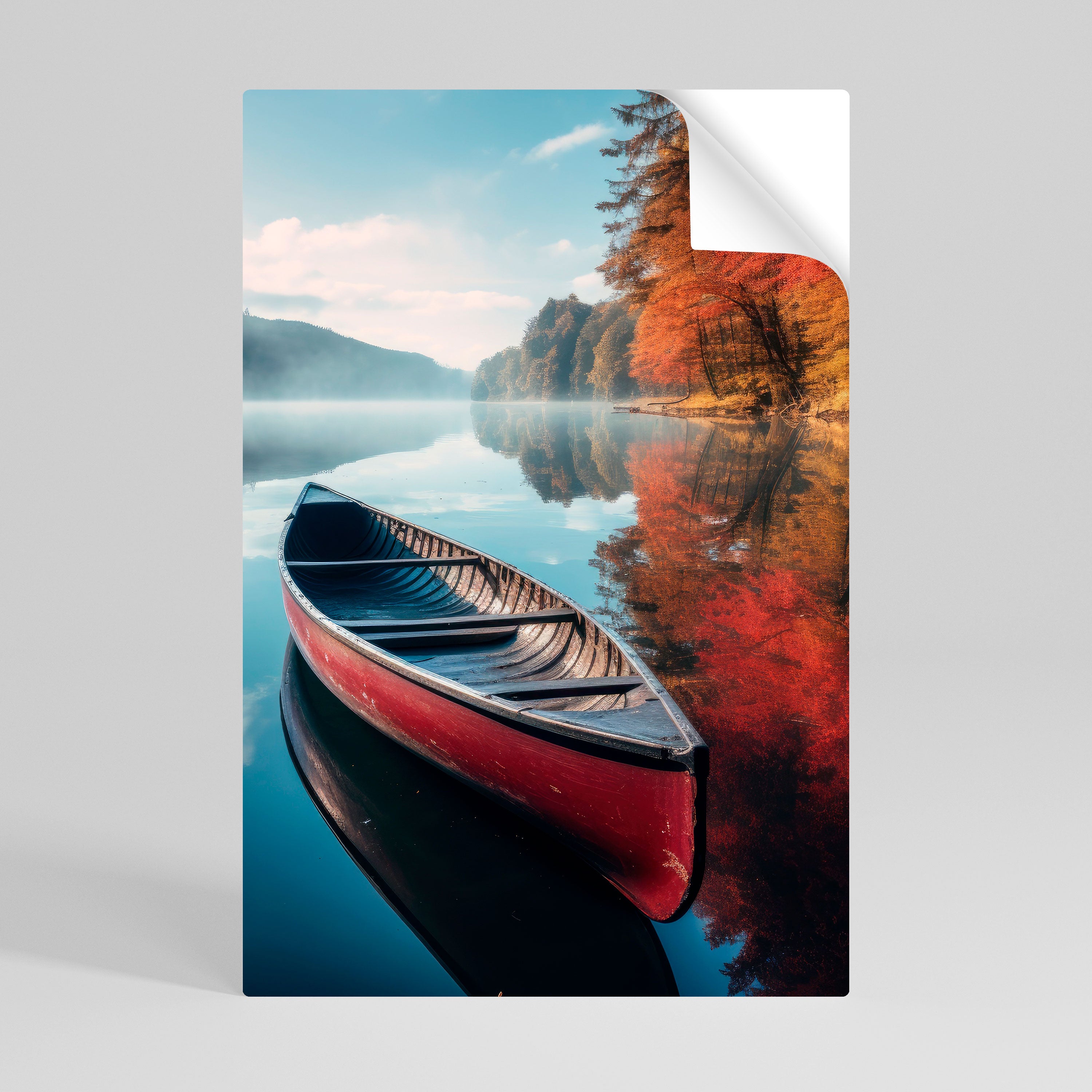 BOAT OF TRANQUILITY Peel and Stick Vertical Poster