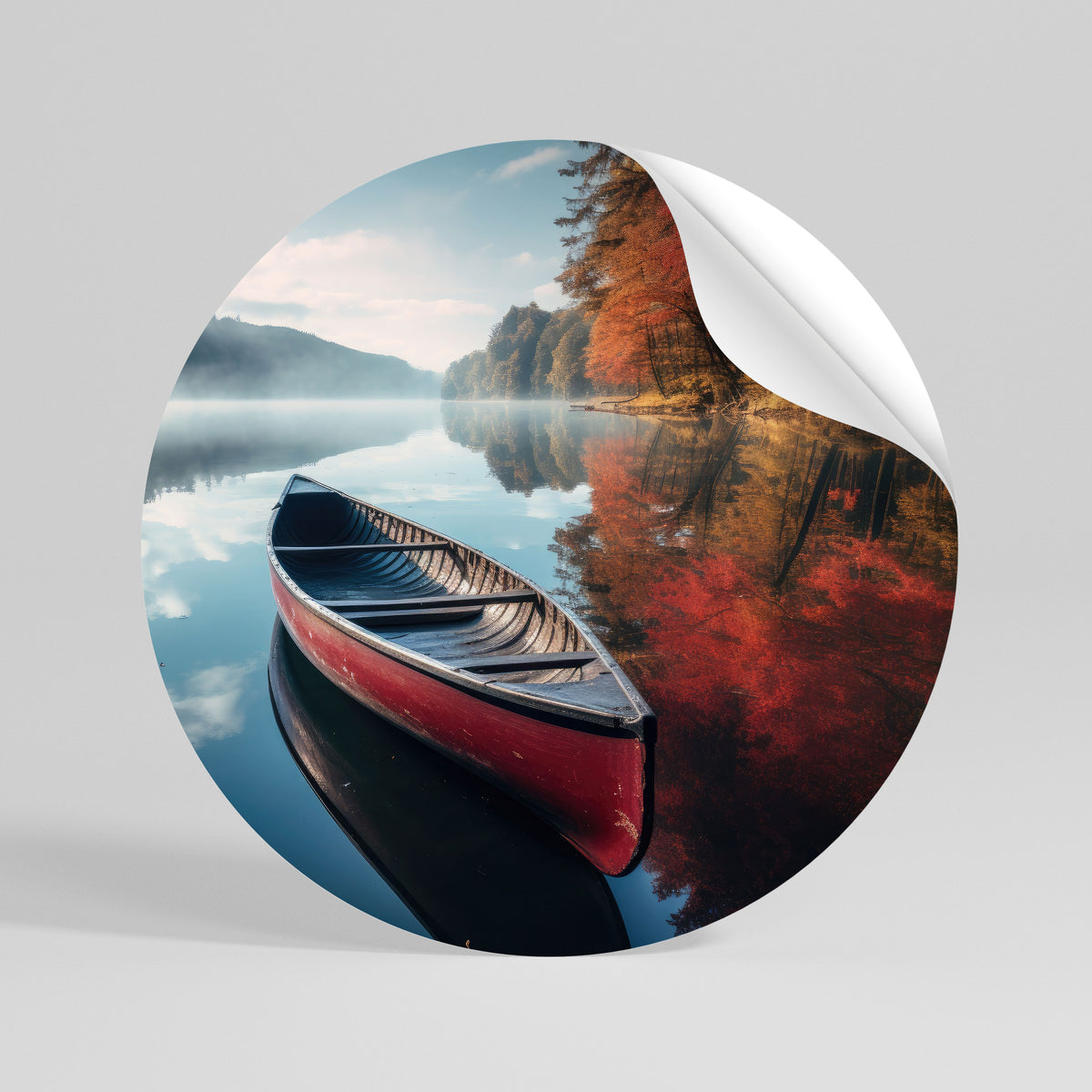 BOAT OF TRANQUILITY Kulatá samolepka