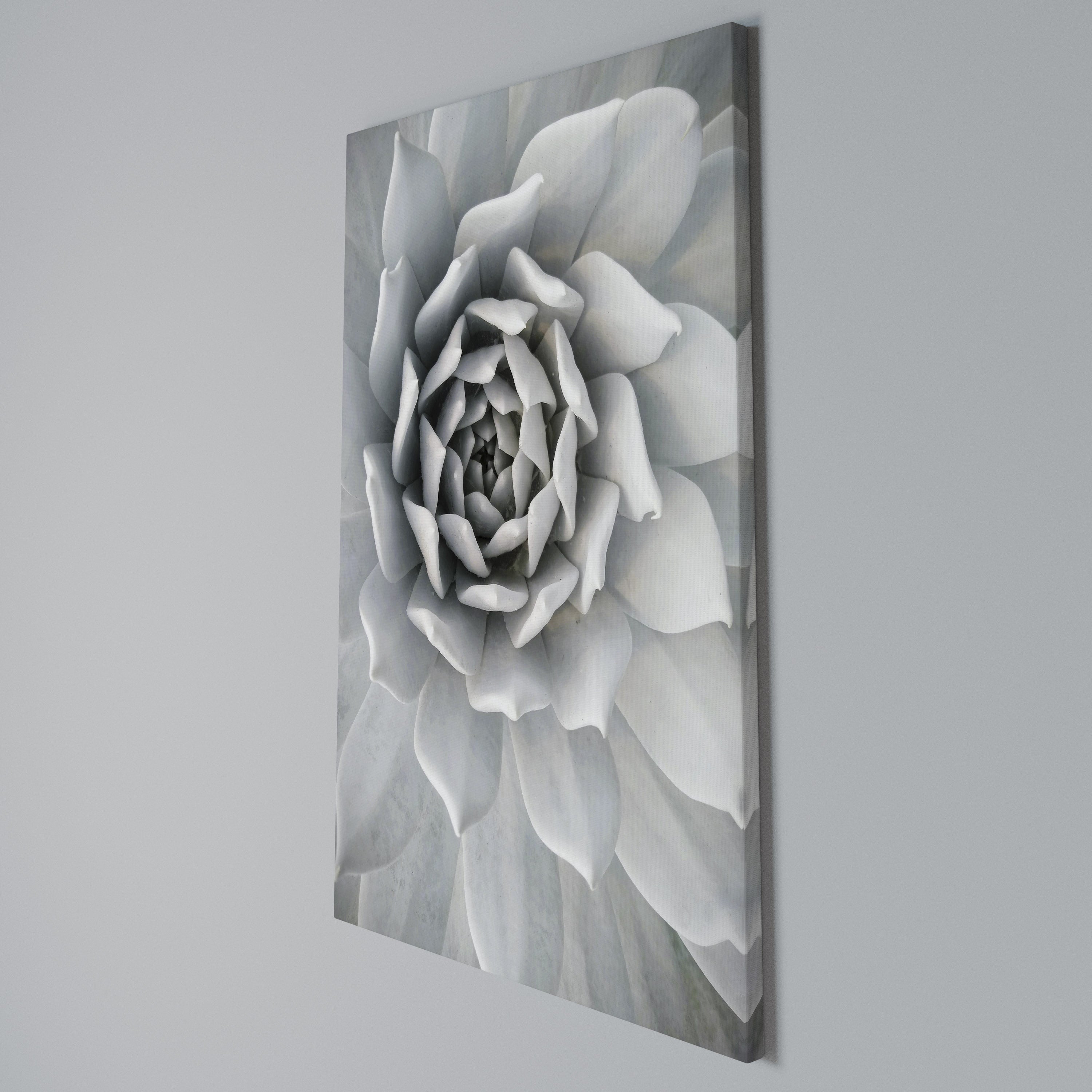 ELEGANT PETAL SWIRL Vertical Canvas Print