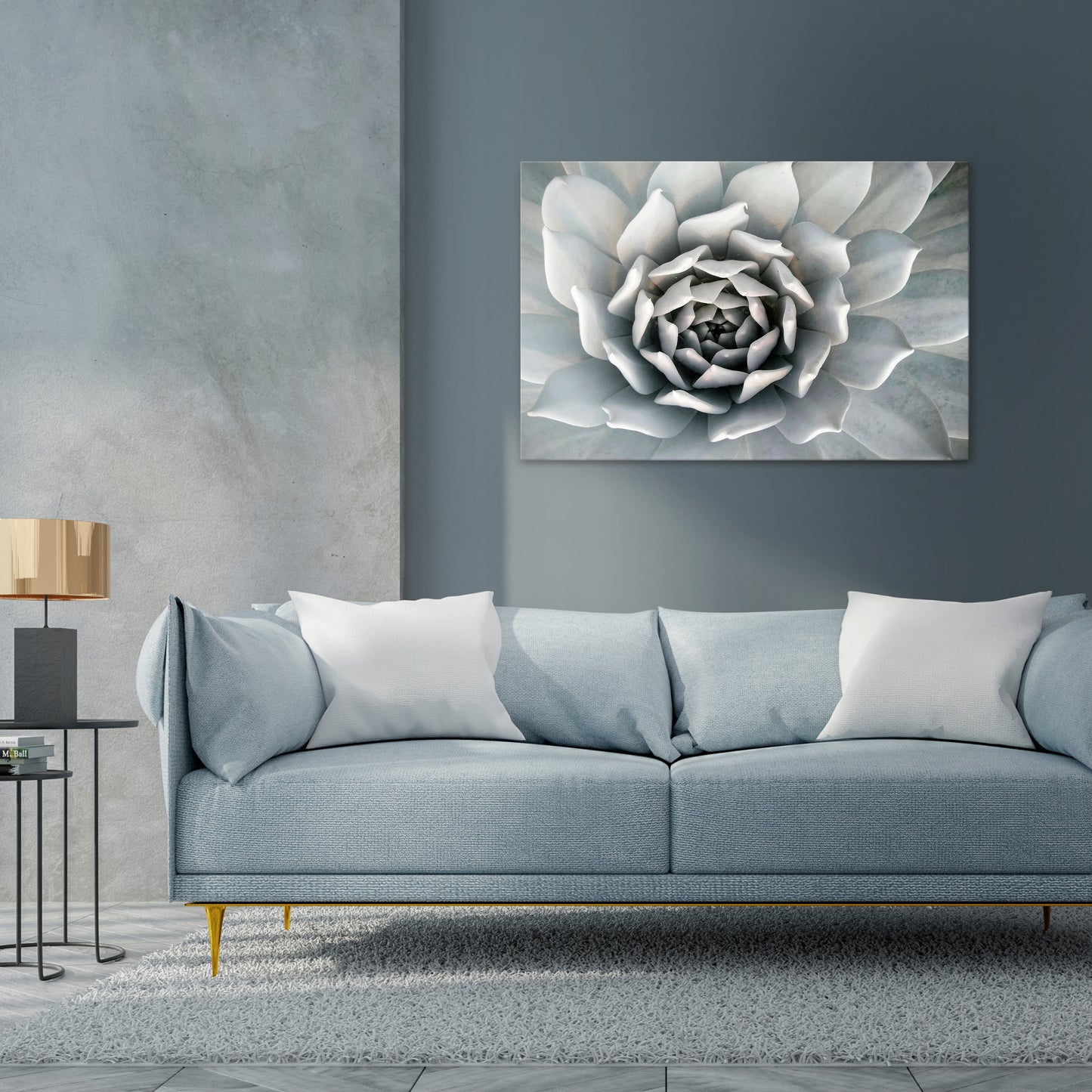 ELEGANT PETAL SWIRL Horizontal Canvas Print