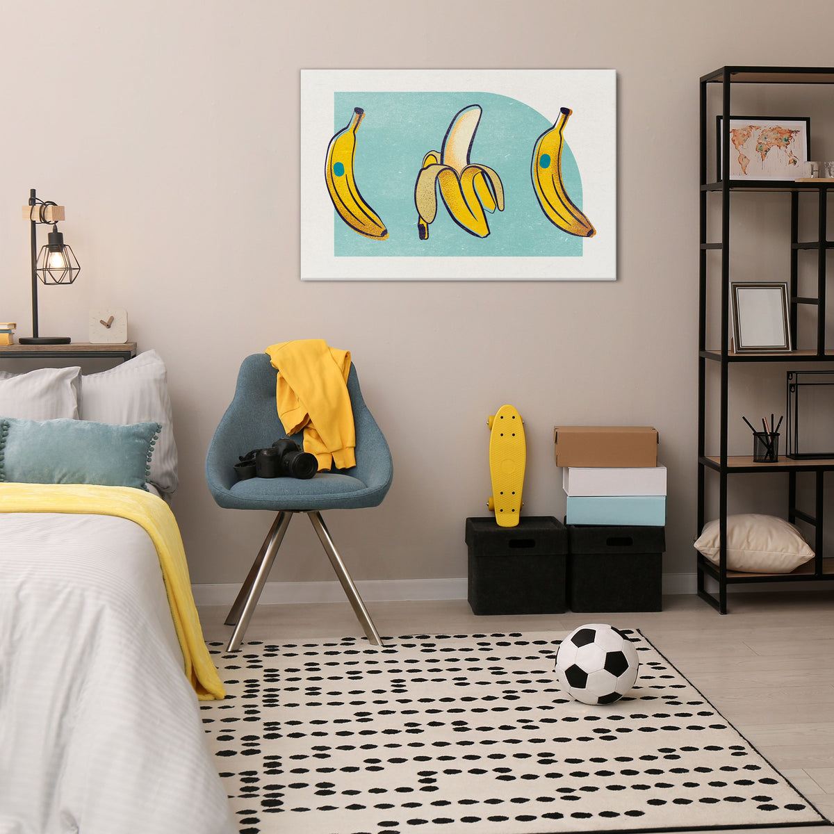 BOLD BANANA BOUQUET Horizontal Canvas Print
