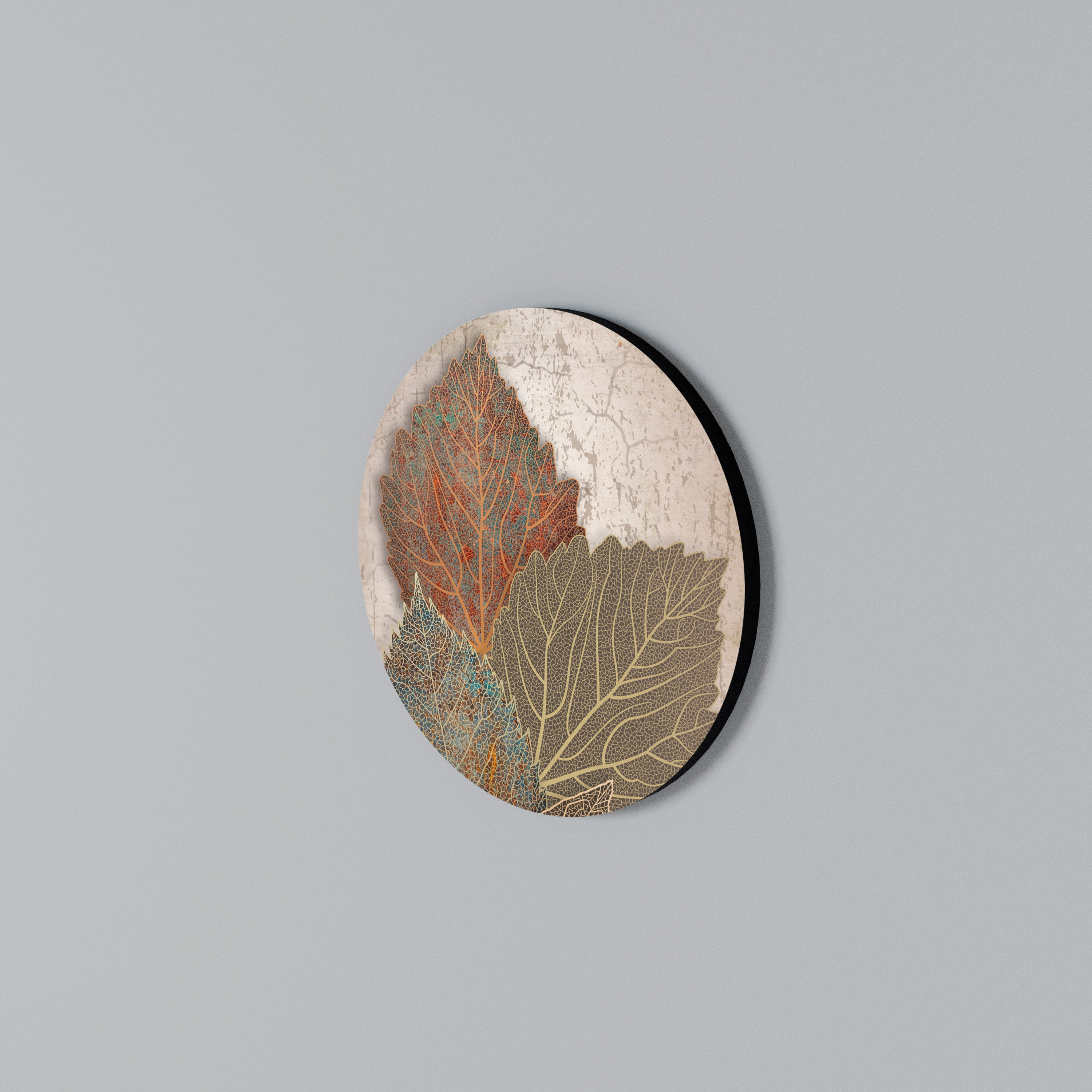 LEAVES OF TIME Round Wall Art