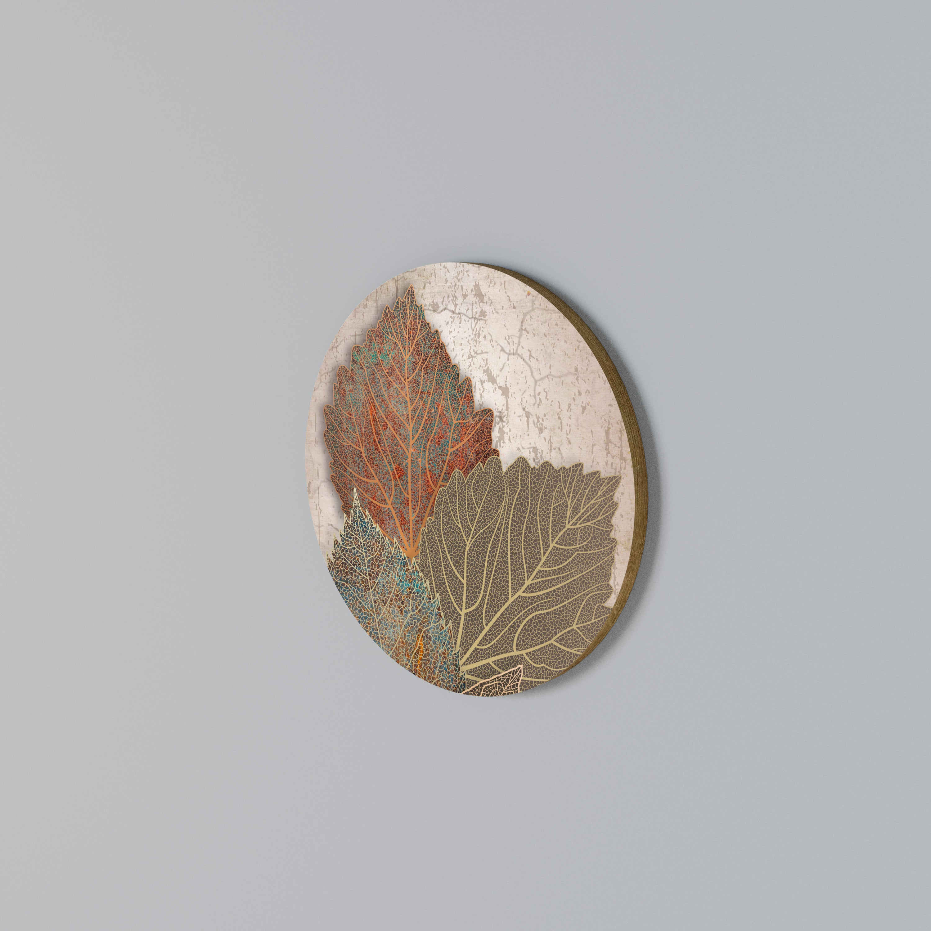 LEAVES OF TIME Round Wall Art