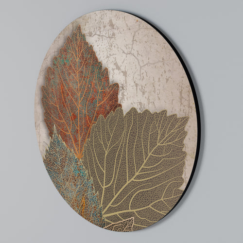 LEAVES OF TIME Round Wall Art