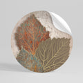 LEAVES OF TIME Peel and Stick Round Sticker