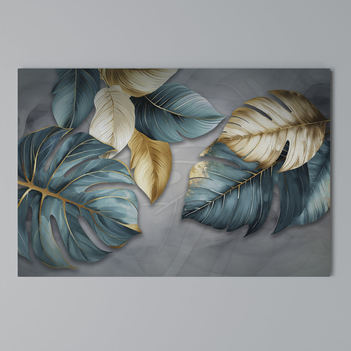 ELEGANCE IN LEAVES Horizontal Canvas Print