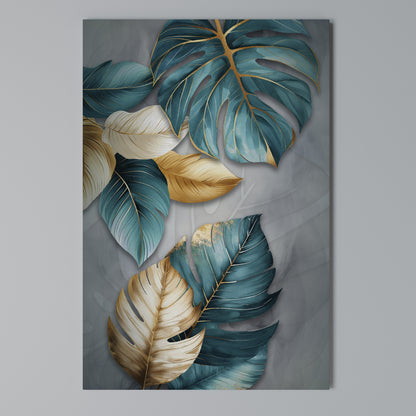 ELEGANCE IN LEAVES Vertical Canvas Print