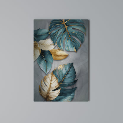 ELEGANCE IN LEAVES Vertical Canvas Print