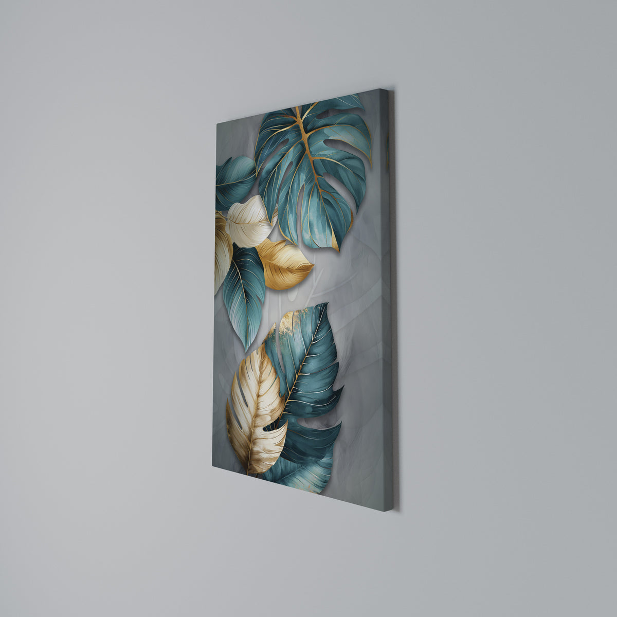 ELEGANCE IN LEAVES Vertical Canvas Print
