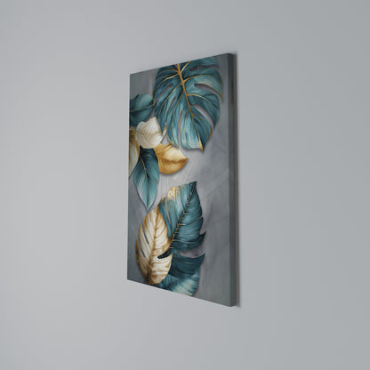 ELEGANCE IN LEAVES Vertical Canvas Print