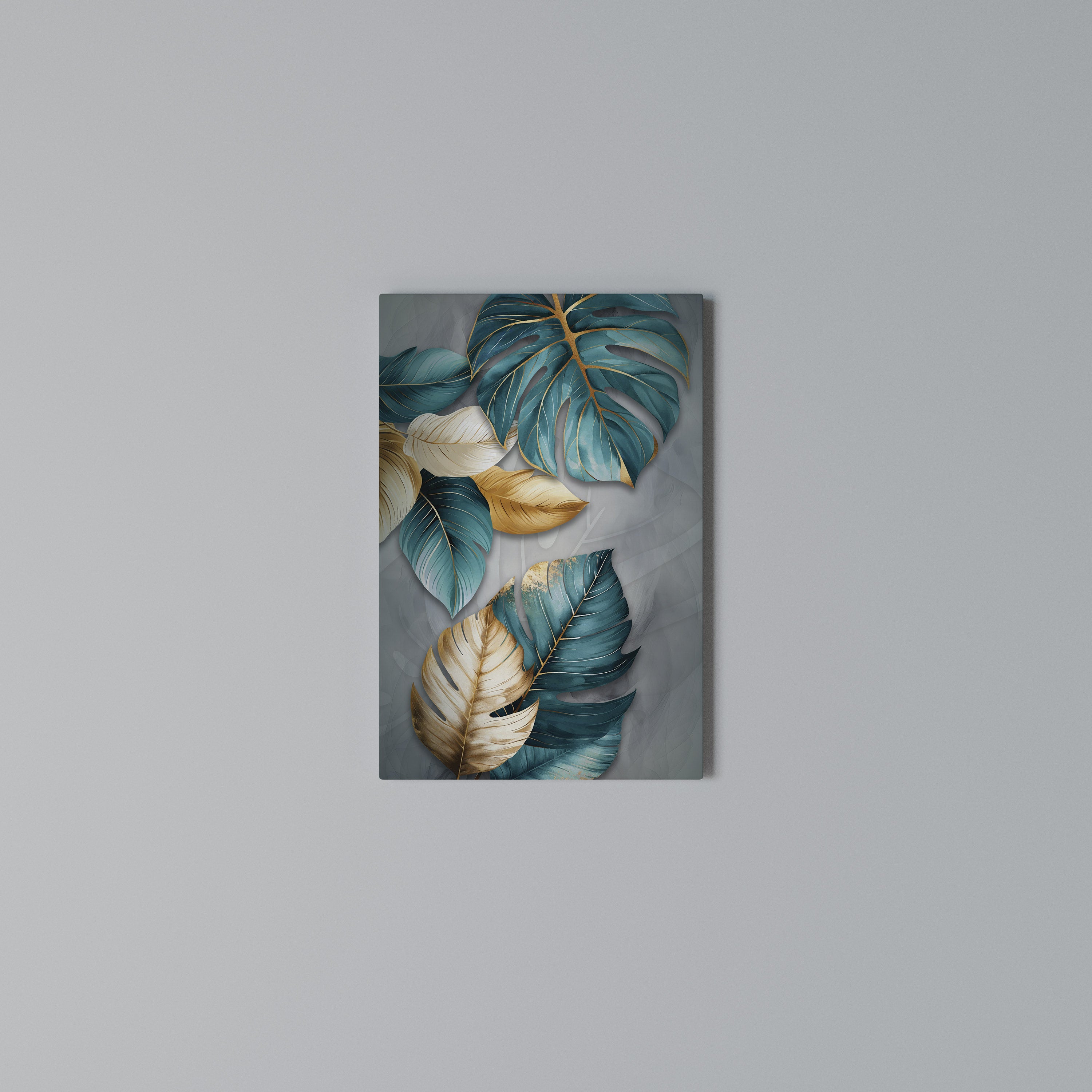 ELEGANCE IN LEAVES Vertical Canvas Print