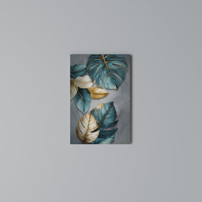 ELEGANCE IN LEAVES Vertical Canvas Print