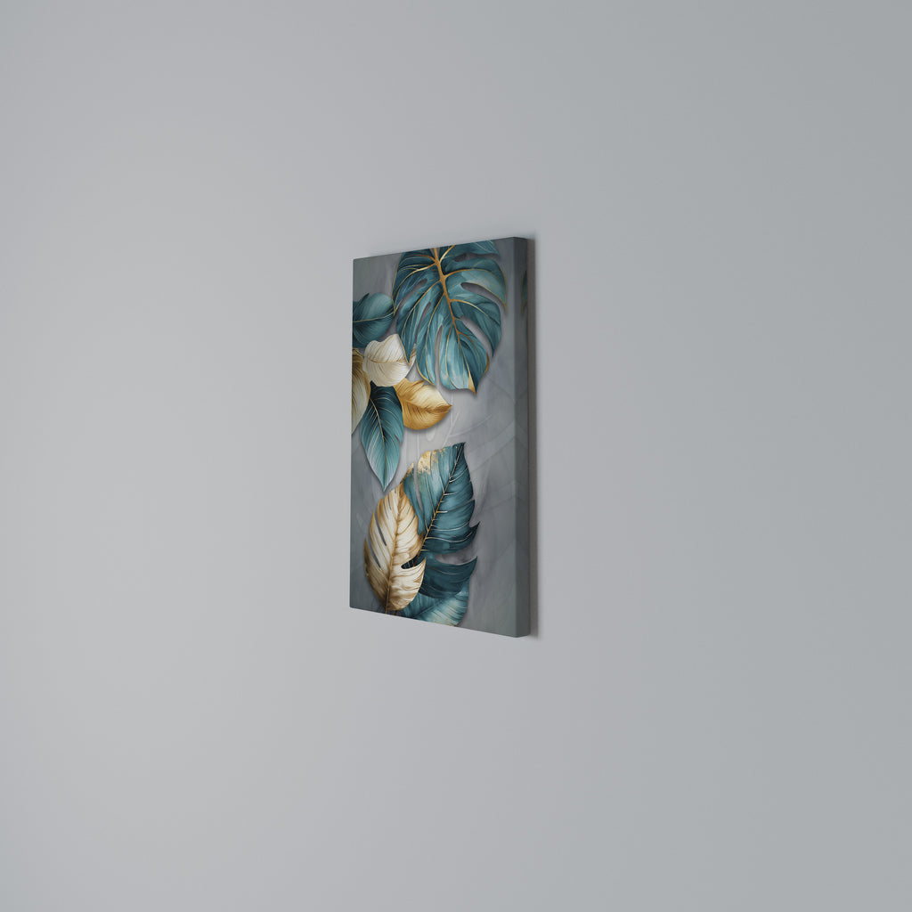 ELEGANCE IN LEAVES Vertical Canvas Print