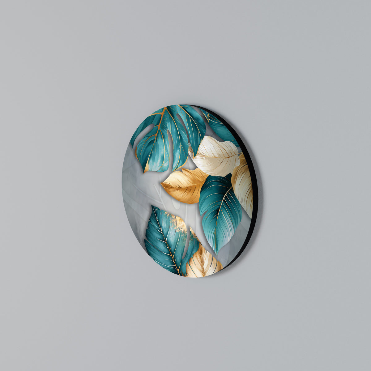 ELEGANCE IN LEAVES Kulatá nástěnná dekorace