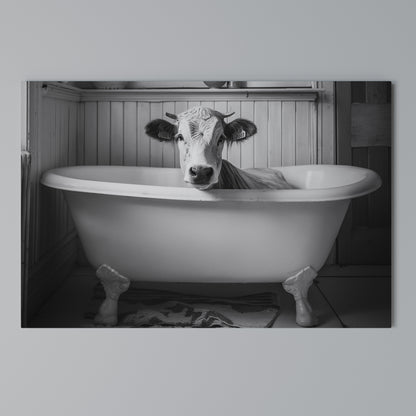COW IN RELAXATION Horizontal Canvas Print