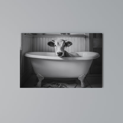 COW IN RELAXATION Horizontal Canvas Print