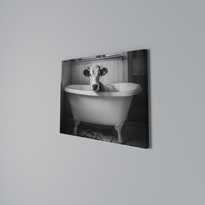COW IN RELAXATION Horizontal Canvas Print