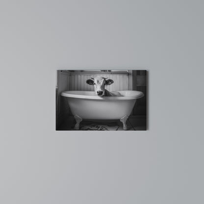 COW IN RELAXATION Horizontal Canvas Print