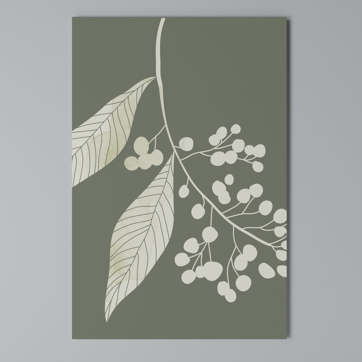 SERENE LEAFY FANTASIES Vertical Canvas Print