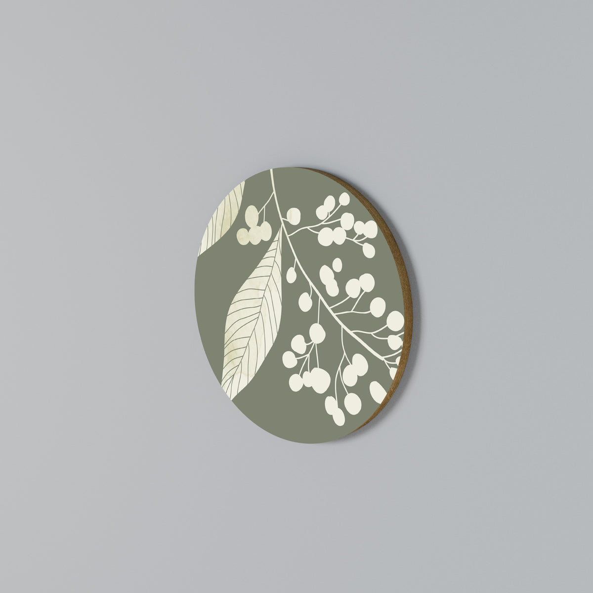 SERENE LEAFY FANTASIES Kulatá nástěnná dekorace
