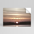SUNSET FLIGHT SYMPHONY Peel and Stick Horizontal Poster