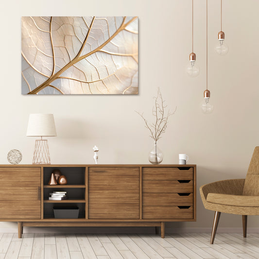 GOLDEN LEAF WHISPERS Horizontal Canvas Print