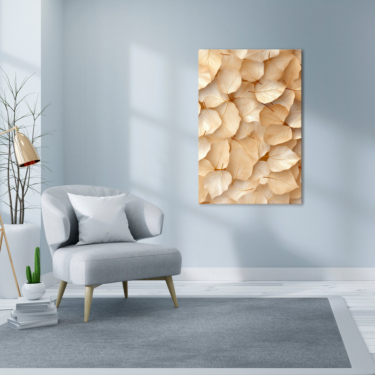 VELLUM LEAF SYMPHONY Vertical Canvas Print