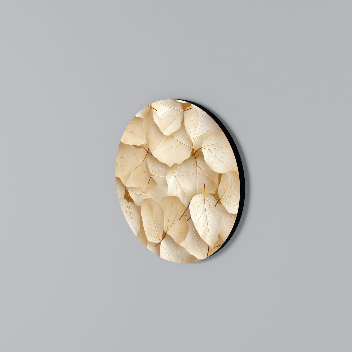 VELLUM LEAF SYMPHONY Kulatá nástěnná dekorace