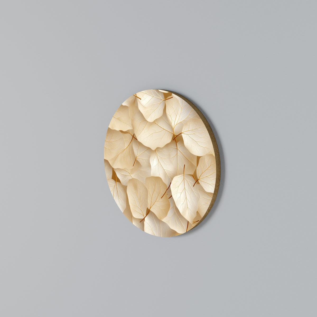 VELLUM LEAF SYMPHONY Kulatá nástěnná dekorace