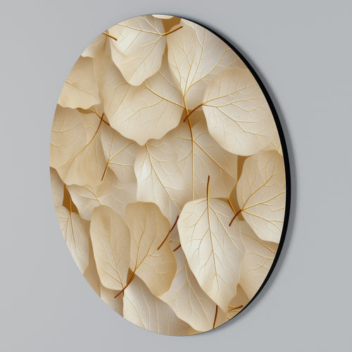 VELLUM LEAF SYMPHONY Round Wall Art