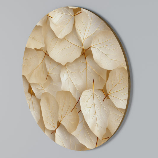 VELLUM LEAF SYMPHONY Kulatá nástěnná dekorace