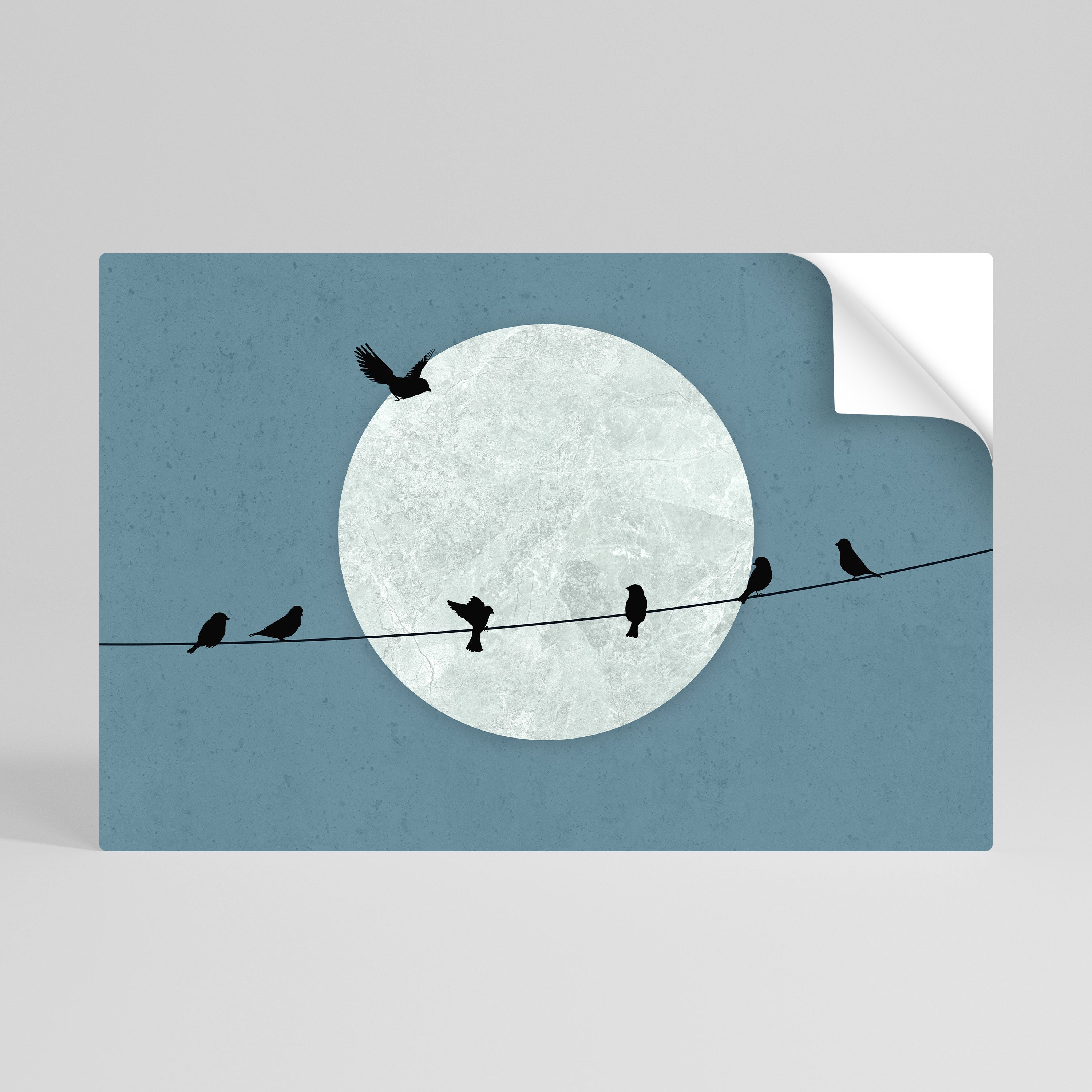 MOONLIT REST Peel and Stick Horizontal Poster