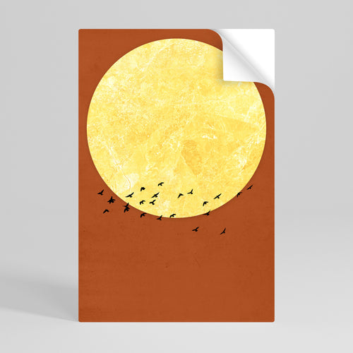 MOONLIT MIGRATION Svislý samolepicí plakát