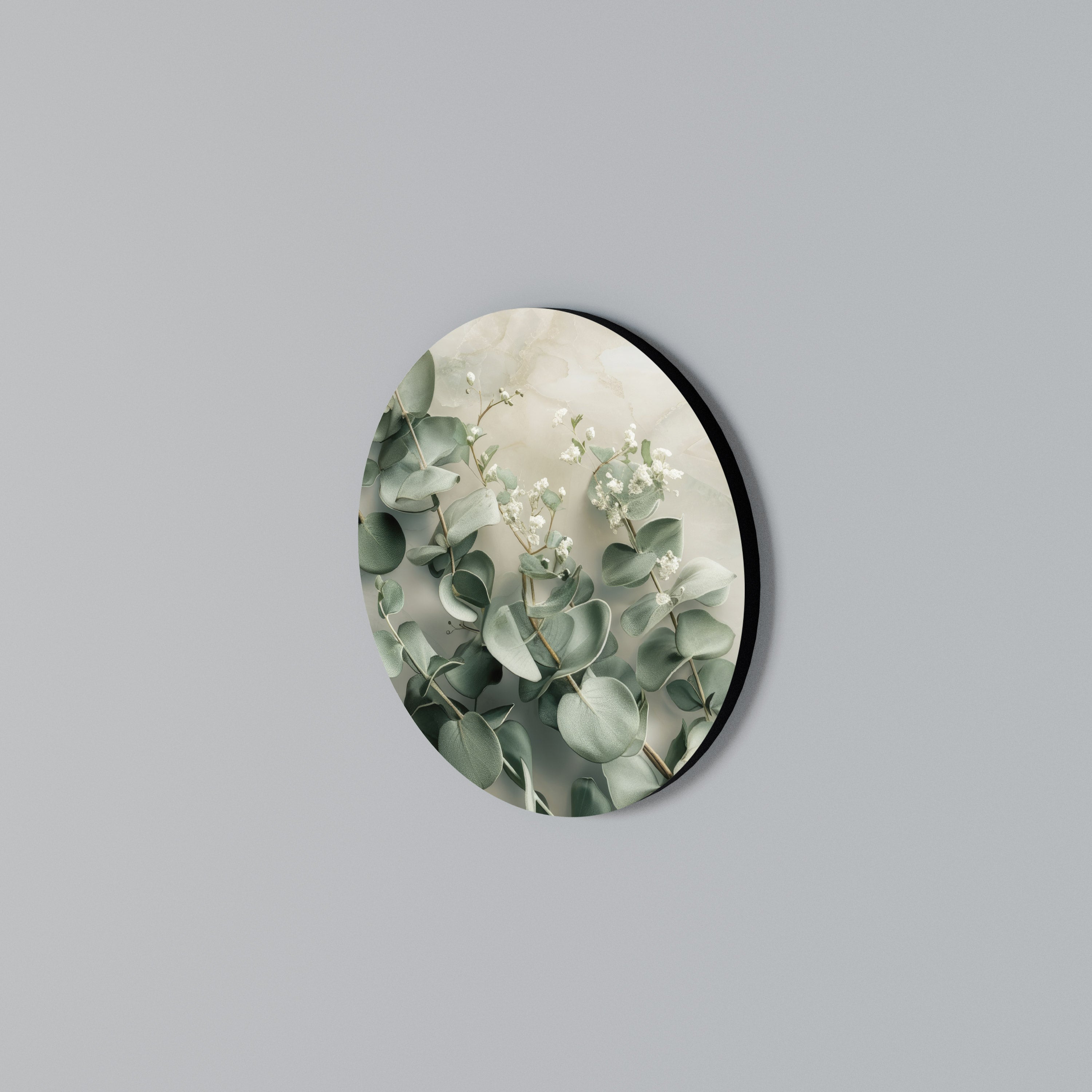 ELEGANT LEAF BALLET Round Wall Art