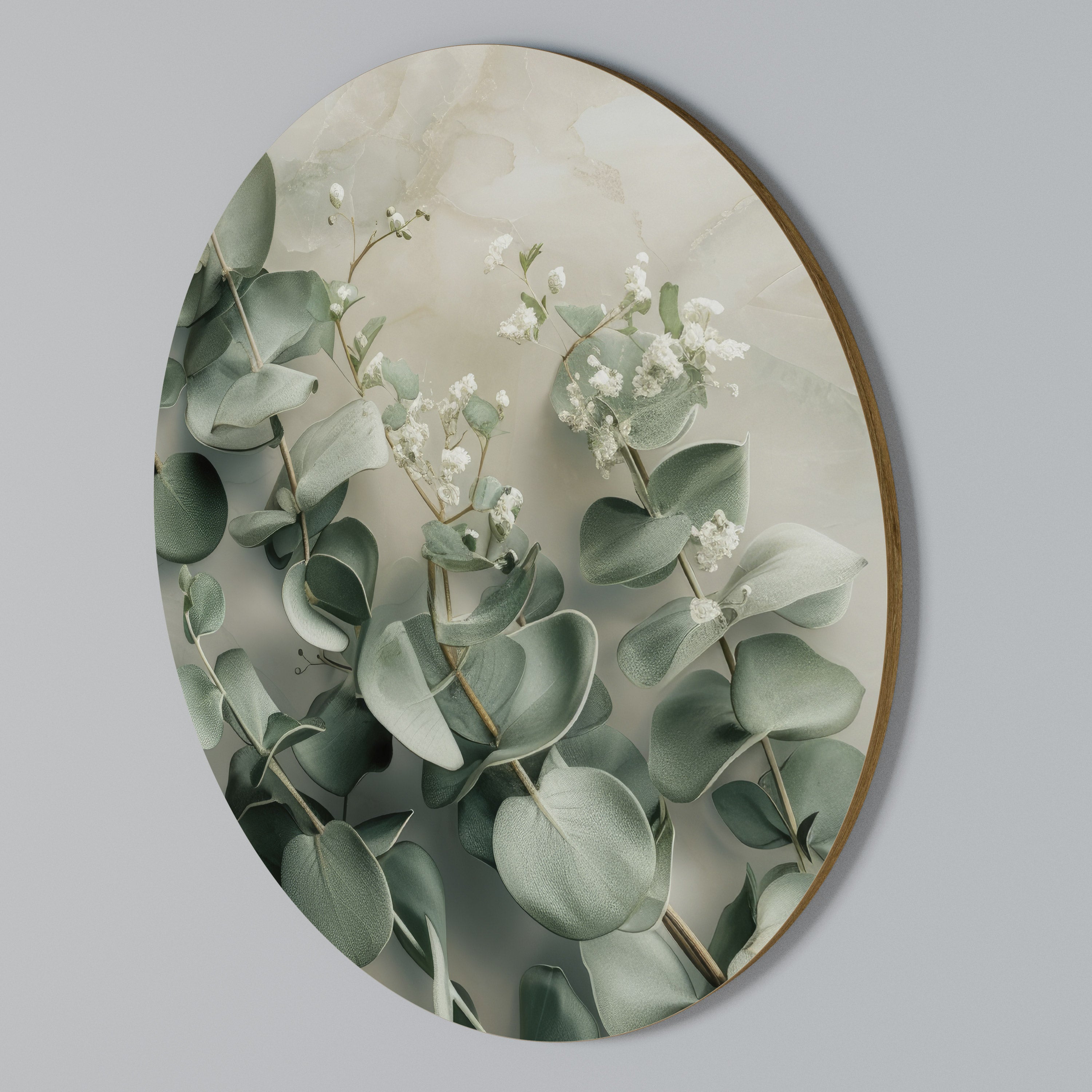 ELEGANT LEAF BALLET Round Wall Art