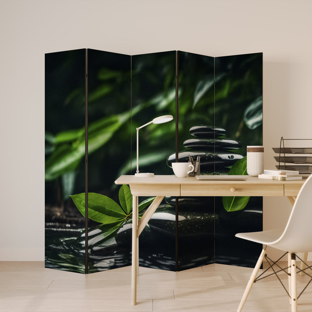 HARMONY STONES 5-Panel Room Divider