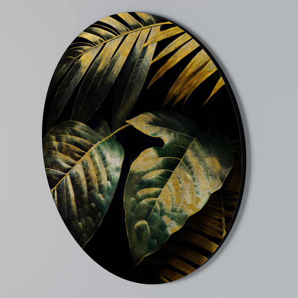 ENIGMATIC FOLIAGE TWILIGHT Kulatá nástěnná dekorace