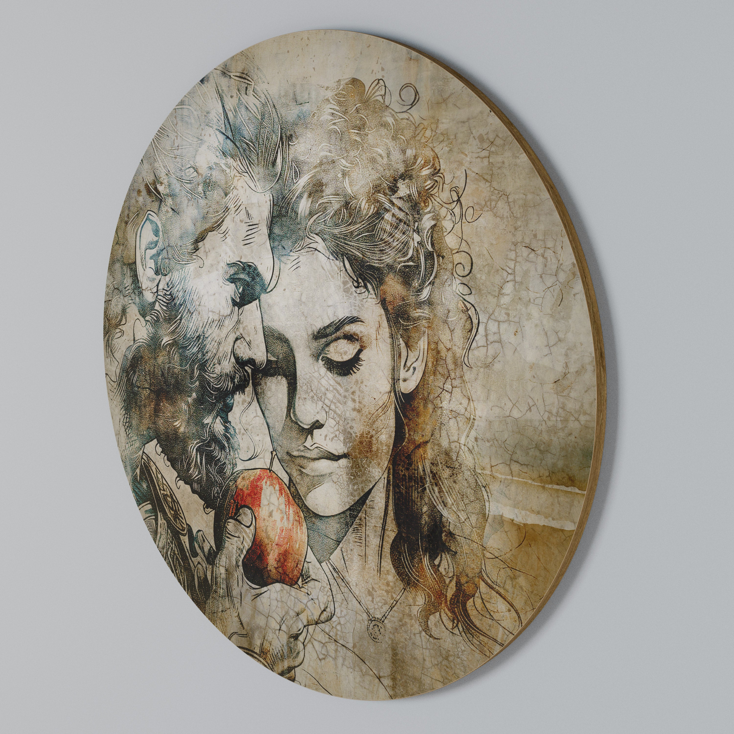 WHISPERS OF TEMPTATION Round Wall Art
