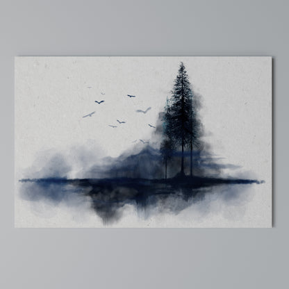 MISTY RECOLLECTION Horizontal Canvas Print