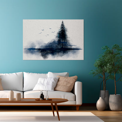 MISTY RECOLLECTION Horizontal Canvas Print