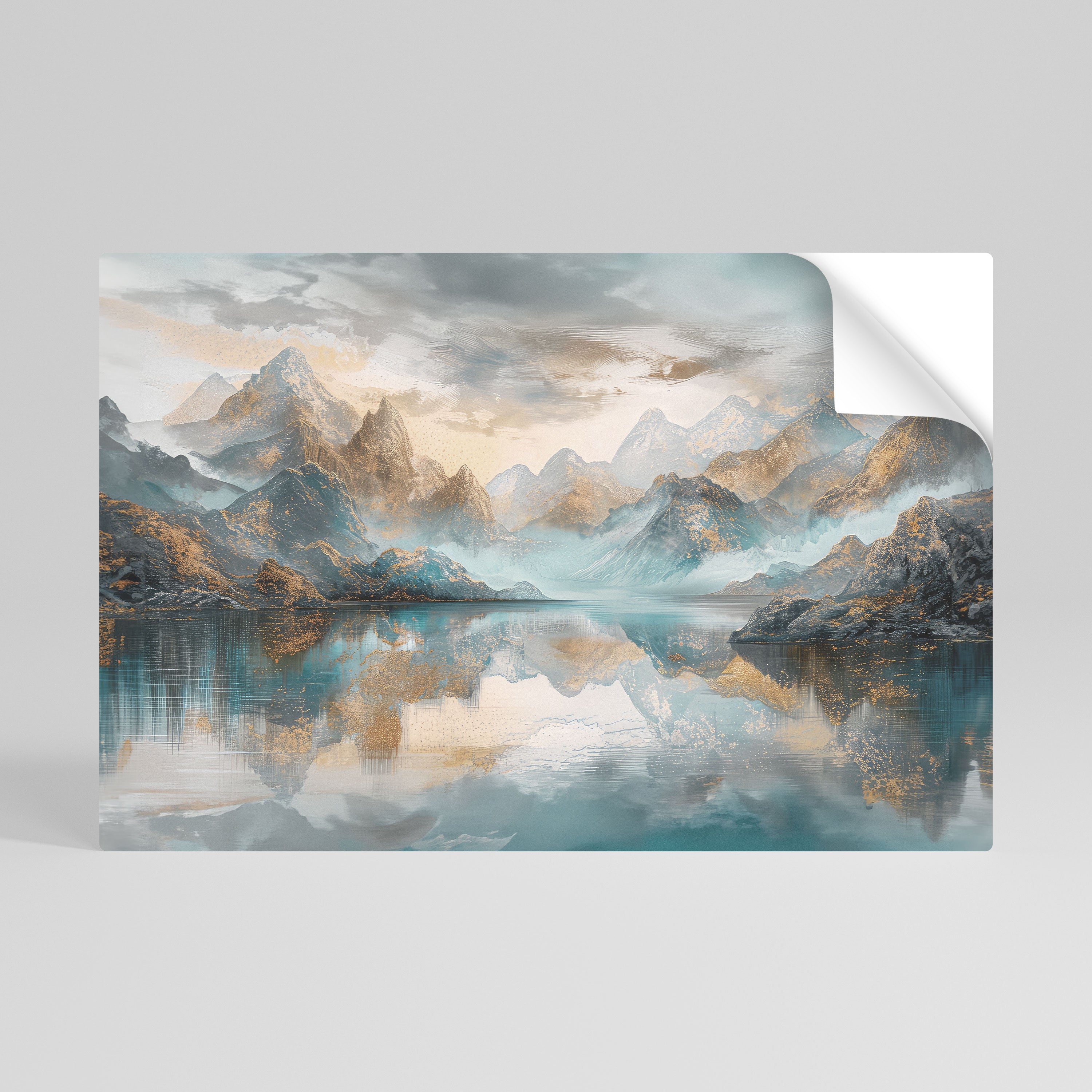 AZURE SUMMITS Peel and Stick Horizontal Poster