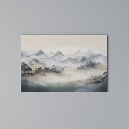 HIDDEN TEMPLE MIST Horizontal Canvas Print