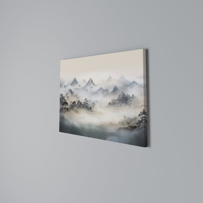 HIDDEN TEMPLE MIST Horizontal Canvas Print