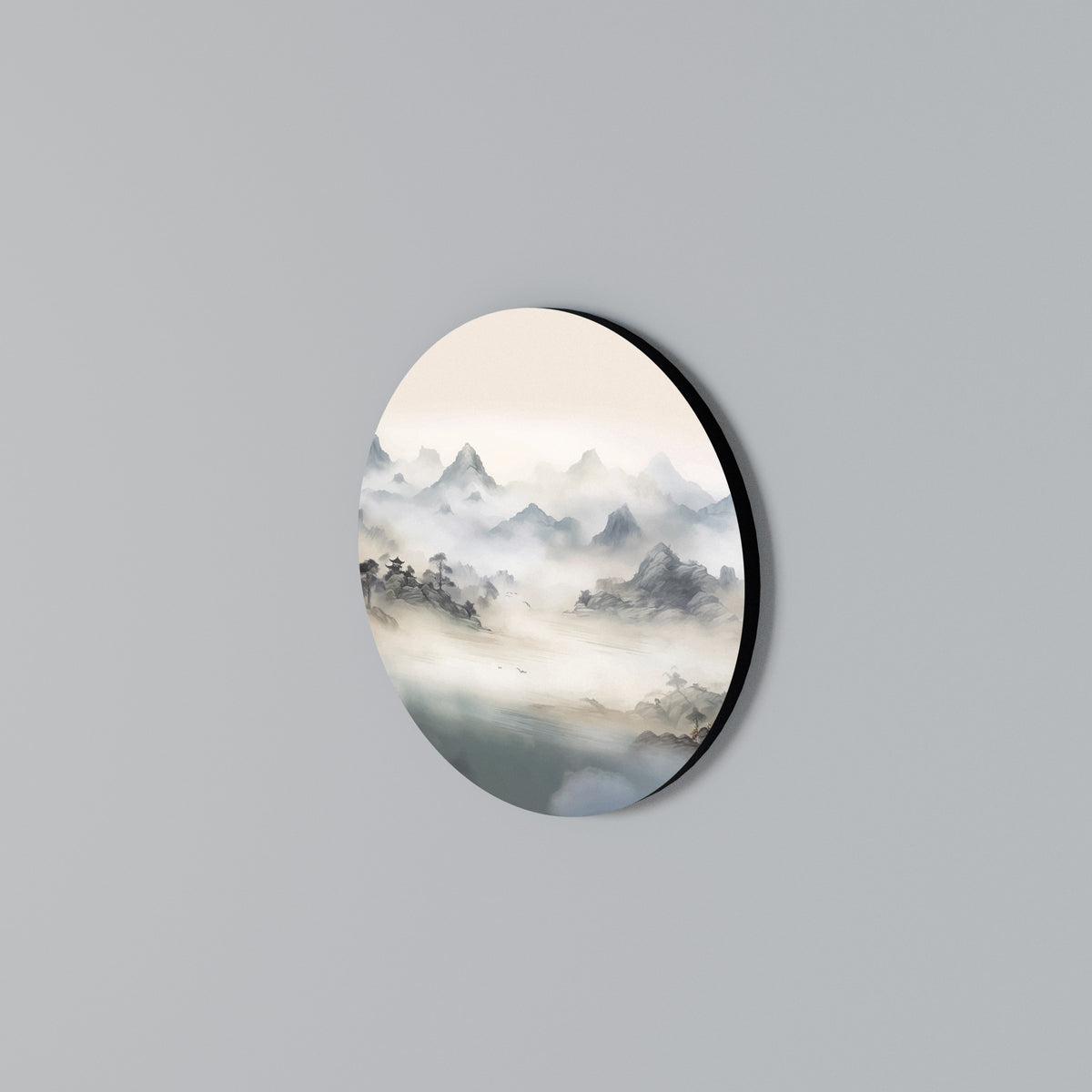 HIDDEN TEMPLE MIST Kulatá nástěnná dekorace