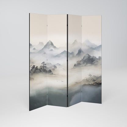 HIDDEN TEMPLE MIST 4dílný paraván